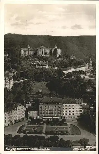 Karlsbad Eger Boehmen Blick vom Hirschensprung Hotel Imperial Kat. Karlovy Vary
