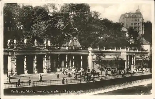 Karlsbad Eger Boehmen Muehlbrunnkolonnade mit Felsenquelle Kat. Karlovy Vary