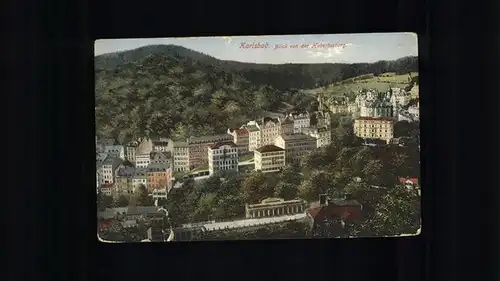 Karlsbad Eger Boehmen Blick von der Hubertusburg Kat. Karlovy Vary