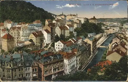 Karlsbad Eger Boehmen Blick von der Stephanspromenade Kat. Karlovy Vary