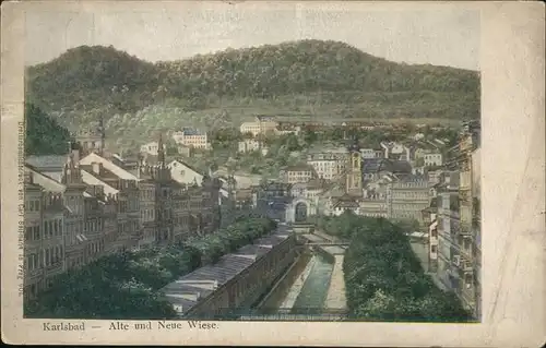 Karlsbad Eger Boehmen Alte und Neue Wiese Kat. Karlovy Vary