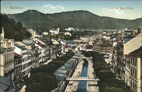 Karlsbad Eger Boehmen Alte und Neue Wiese Kat. Karlovy Vary