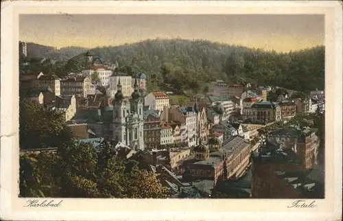 Karlsbad Eger Boehmen Teilansicht Kat. Karlovy Vary