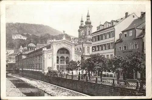 Karlsbad Eger Boehmen Vridelni kolonada Sprudelkolonnade Kat. Karlovy Vary