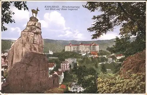 Karlsbad Eger Boehmen Gemsfelsen am Hirschensprung Hotel Imperial Kat. Karlovy Vary
