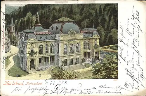 Karlsbad Eger Boehmen Kaiserbad Kat. Karlovy Vary