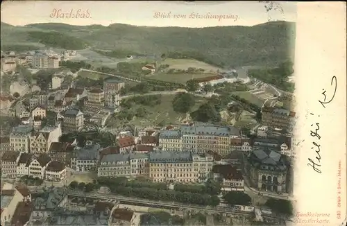 Karlsbad Eger Boehmen Panorama Blick vom Hirschensprung Kat. Karlovy Vary