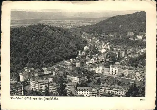 Karlsbad Eger Boehmen Panorama Blick von der Franz Josef Hoehe Kat. Karlovy Vary