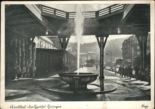 Karlsbad Eger Boehmen Sprudelspringer Kat. Karlovy Vary