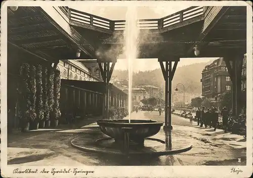 Karlsbad Eger Boehmen Sprudelspringer Kat. Karlovy Vary