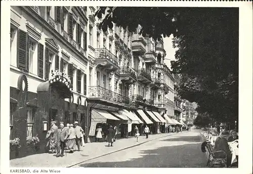 Karlsbad Eger Boehmen Alte Wiese Serie Jahrweiser "Schoenes Sudetenland" Bildkarten Kat. Karlovy Vary