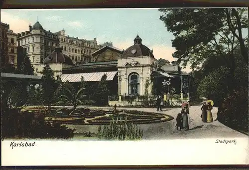 Karlsbad Eger Boehmen Stadtpark Kat. Karlovy Vary