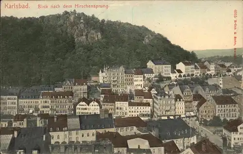 Karlsbad Eger Boehmen Blick nach dem Hirschensprung Kat. Karlovy Vary