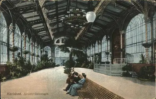 Karlsbad Eger Boehmen Sprudel Kolonnade Kat. Karlovy Vary