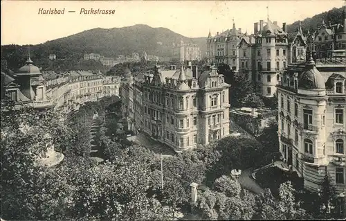 Karlsbad Eger Boehmen Parkstrasse Kat. Karlovy Vary