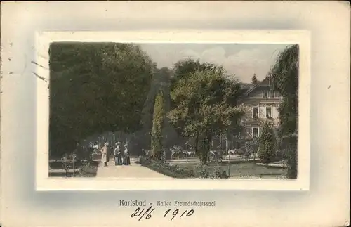 Karlsbad Eger Boehmen Kaffee Freundschaftssaal Kat. Karlovy Vary