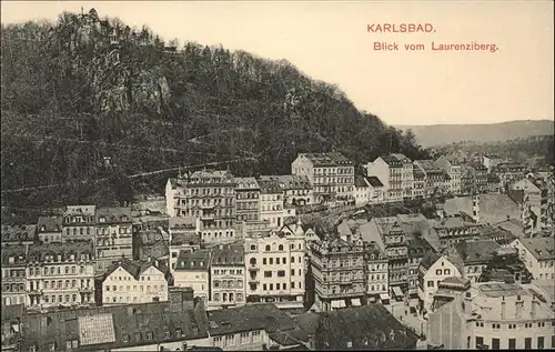 Karlsbad Eger Boehmen Blick vom Laurenziberg Kat. Karlovy Vary