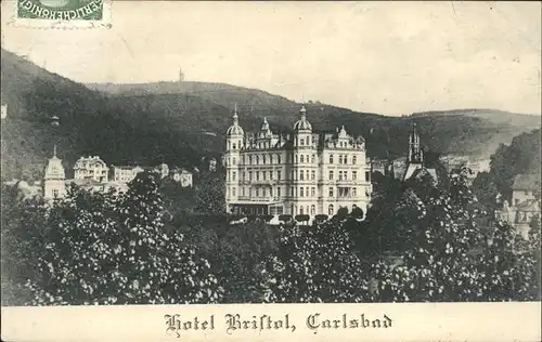 Karlsbad Eger Boehmen Hotel Bristol Kat. Karlovy Vary