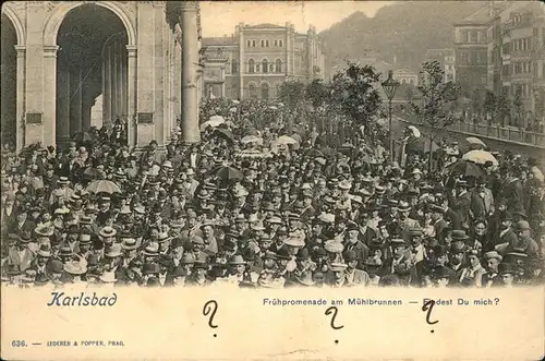 Karlsbad Eger Boehmen Fruehpromenade Muehlbrunnen Kolonnade Kat. Karlovy Vary