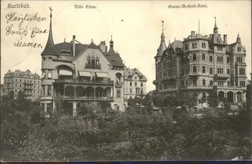 Karlsbad Eger Boehmen Westend Villa Silva Savon Hotel Kat. Karlovy Vary