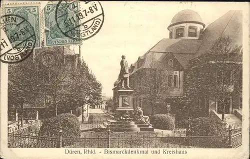 Dueren Rheinland Bismarckdenkmal Kreishaus / Dueren /Dueren LKR