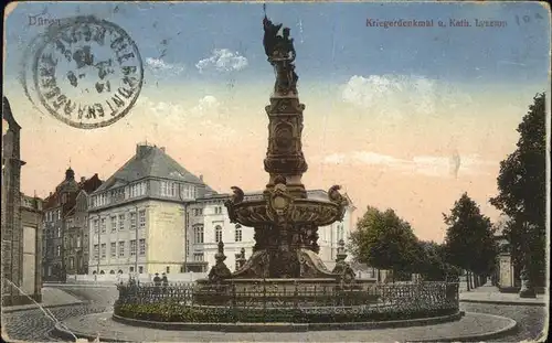 Dueren Rheinland Kriegerdenkmal Kath. Lyzeum / Dueren /Dueren LKR