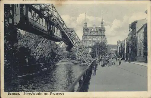 Barmen Wuppertal Schwebebahn Neuerweg Kat. Wuppertal