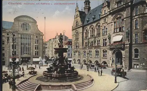 Elberfeld Wuppertal Neumarkt Rathaus Jubilaeumsbrunnen / Wuppertal /Wuppertal Stadtkreis