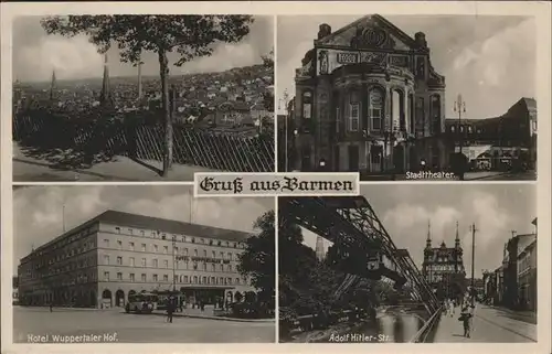 Barmen Wuppertal Stadttheater Hotel Wuppertaler Hof Kat. Wuppertal