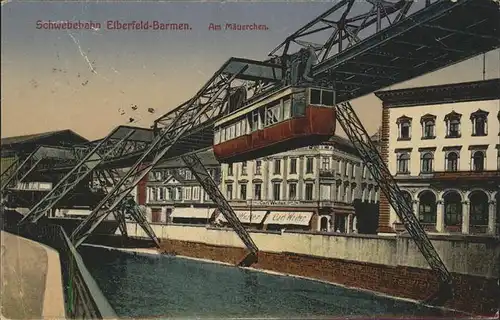 Barmen Wuppertal Schwebebahn Am Maeuerchen Kat. Wuppertal