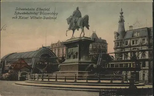 Elberfeld Wuppertal Schwebebahn Kaiser-Wilhelm-Denkmal / Wuppertal /Wuppertal Stadtkreis