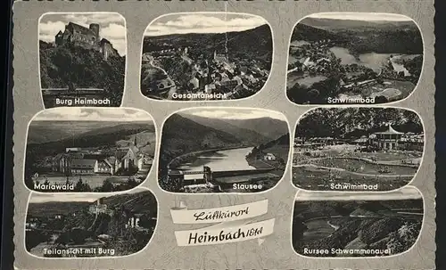 Heimbach Eifel Schwimmbad Rursee Burg Heimbach Mariawald / Heimbach /Dueren LKR