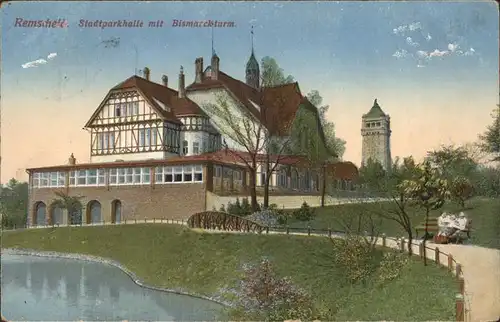 Remscheid Stadtparkhalle Bismarckturm Kat. Remscheid