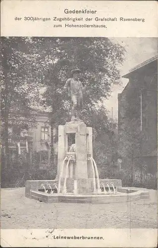 Ravensberg Borgholzhausen Leineweberbrunnen Kat. Borgholzhausen