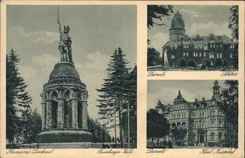 Detmold Schloss Hotel Kaiserhof Hermann Denkmal Kat. Detmold