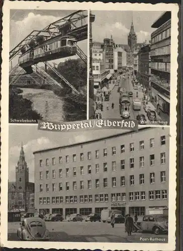 Elberfeld Wuppertal Post Rathaus Strassenbahn / Wuppertal /Wuppertal Stadtkreis