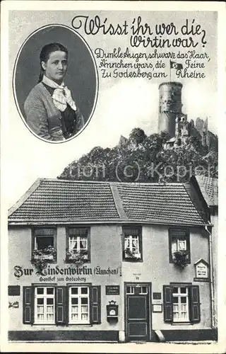 Bad Godesberg Portrait Aennchen Gasthof Zur Lindenwirtin Kat. Bonn