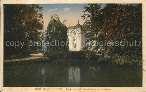 Bad Oeynhausen Park Goldfischteich Kurhaus Kat. Bad Oeynhausen