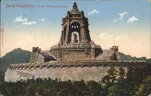 Porta Westfalica Kaiser Wilhelm Denkmal Kat. Porta Westfalica