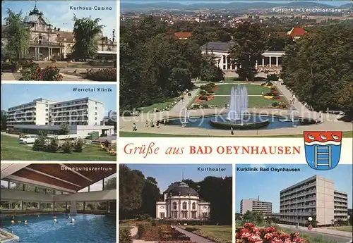 Bad Oeynhausen Kurhaus Casino Werretal Klinik Kurklinik Kurtheater Kurpark mit Leuchtfontaene Kat. Bad Oeynhausen