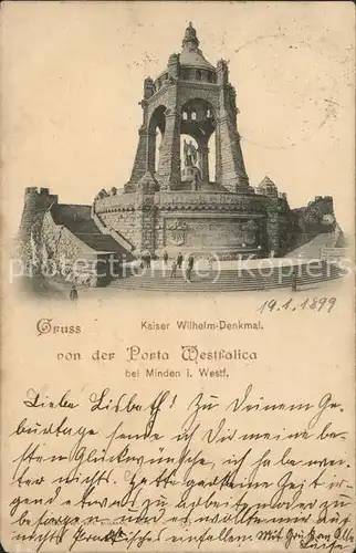 Porta Westfalica Kaiser Wilhelm Denkmal Kat. Porta Westfalica