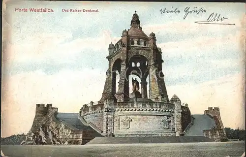 Porta Westfalica Kaiser Wilhelm Denkmal  Kat. Porta Westfalica