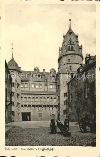 Detmold Burg Innenhof Kanonen Kat. Detmold