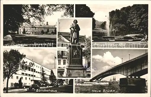 Bonn Rhein Universitaet Poppelsdorfer Allee Neue Bruecke Bundeshaus / Bonn /Bonn Stadtkreis