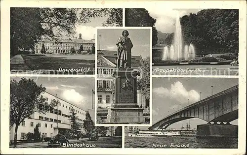 Bonn Rhein univeristaet Poppelsdorfer Allee Neue Bruecke Bundeshaus / Bonn /Bonn Stadtkreis