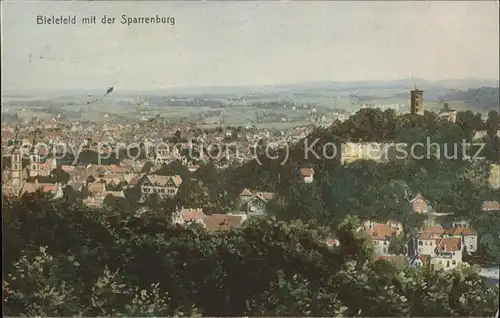 Bielefeld Panorama mit Sparrenburg Kat. Bielefeld