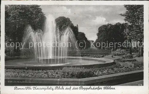 Bonn Rhein Kaiserplatz Fontaene Poppelsdorfer Schloss / Bonn /Bonn Stadtkreis