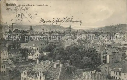 Bielefeld Panorama mit Sparrenburg und Johannisberg Kat. Bielefeld