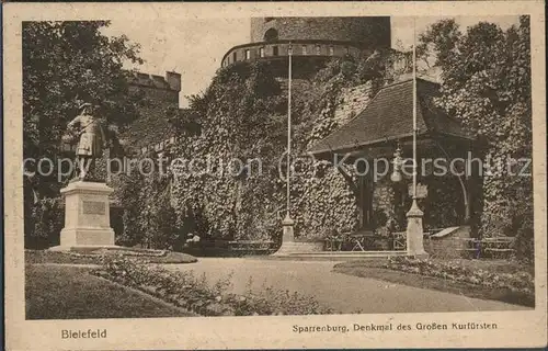 Bielefeld Sparrenburg Denkmal des Grossen Kurfuersten Kat. Bielefeld