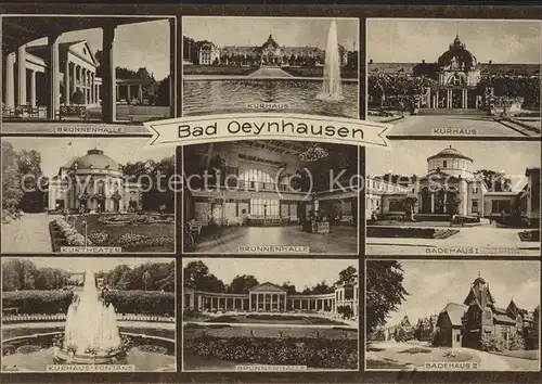 Bad Oeynhausen Kurhaus Badehaus Kurtheater Fontaene Brunnenhalle Kat. Bad Oeynhausen